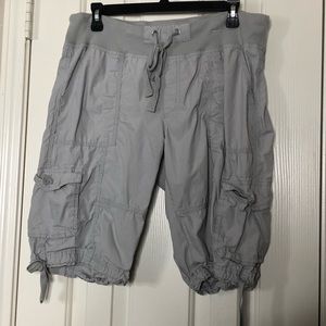 Grey cargo shorts